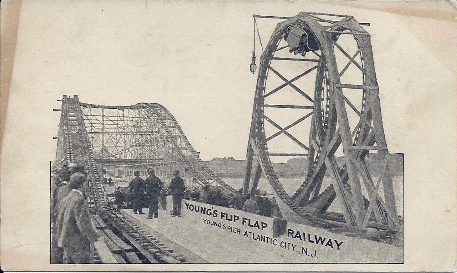 ATlantic City Youngs Pier Youngs Flip Flap Railway 1901 Atlantic City Old Pictures of